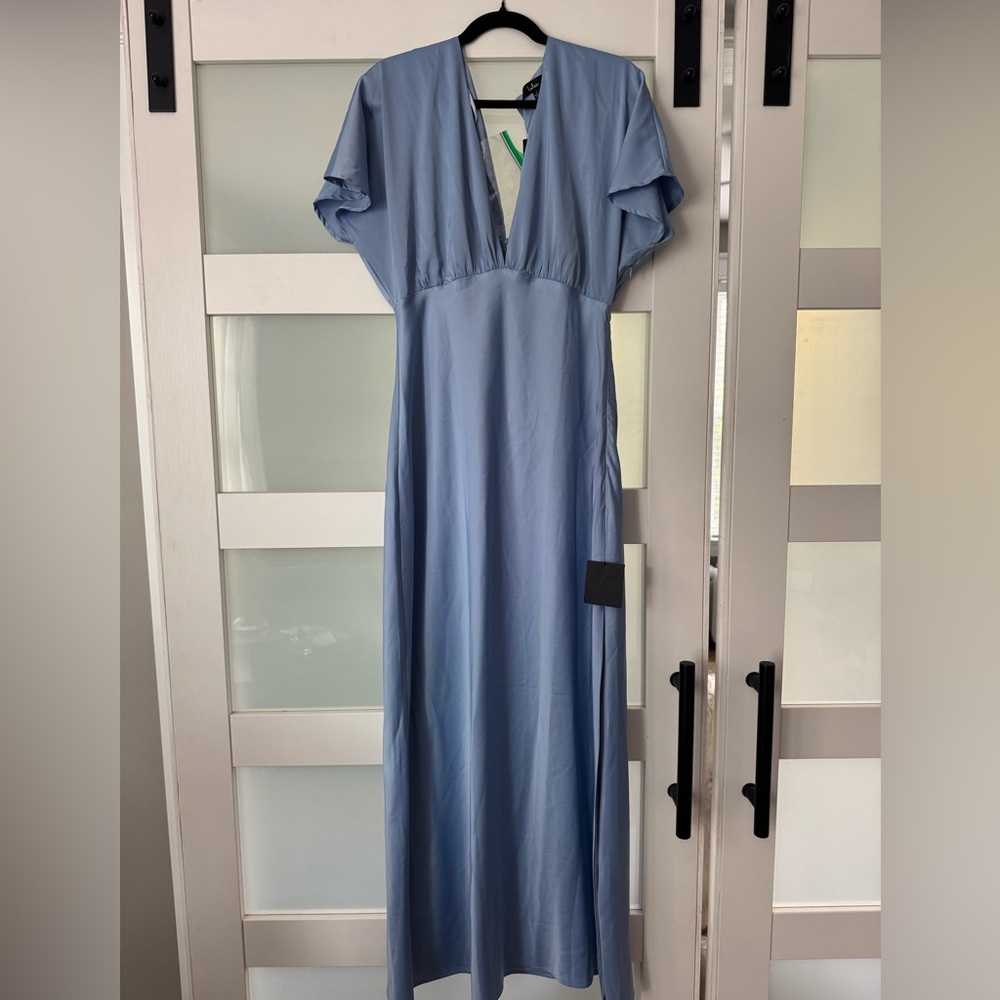 Lulu's Blue Satin Gown